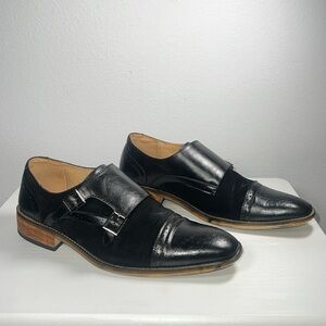 Gino Vitale Men's Double Monk Strap Two-Tone Loafer Sz. 9